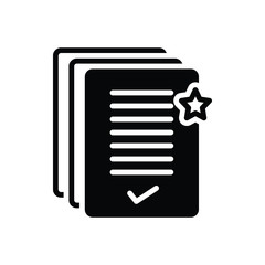 Black solid icon for precedence 