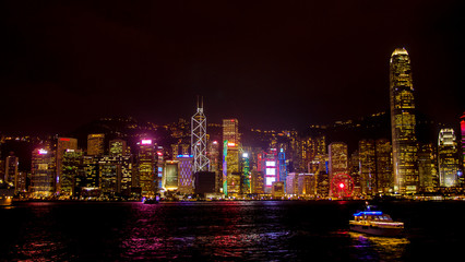 Fototapeta premium City at night in Hongkong
