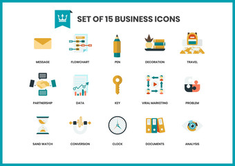 Business icons set for business