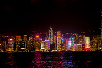 Fototapeta na wymiar City at night in Hongkong