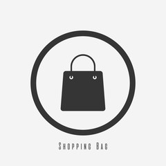 Shopping bag icon. New trendy line art shopping bag icon for, logo, website, app, UI.