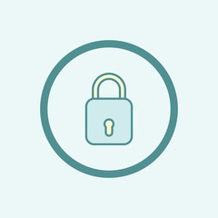 Lock icon. New trendy graphic style lock symbol vector illustration.