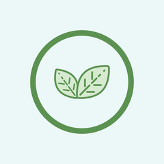 Vegan icon. New trendy style vegan icon vector graphic illustration. New in trend. Line art. Illustration.