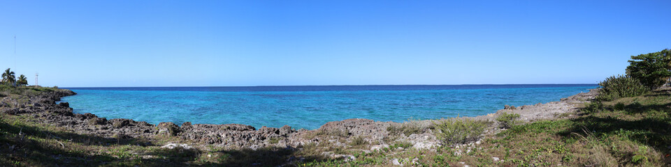 Fototapeta na wymiar Panoramic view of Punta Perdiz, close to Playa Giron located in the Bay of pigs or Bahia de cochinos, Cuba