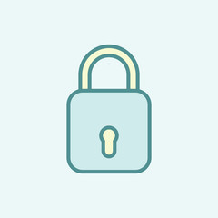 Lock icon. New trendy graphic style lock symbol vector illustration.