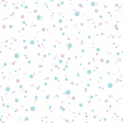 Seamless abstract pattern of little circles of different pastel colors. Kaleidoscope background. Decorative