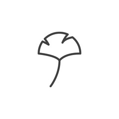 Tropical leaf line icon. linear style sign for mobile concept and web design. Exotic plant leaf outline vector icon. Symbol, logo illustration. Vector graphics