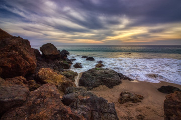 Cloudy Point Dume Sunset