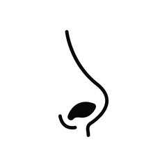 Black solid icon for nose
