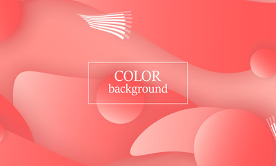 Coral color abstract background. Vector.