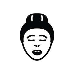 Black solid icon for skin