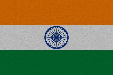 India flag painted on paper