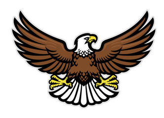 eagle mascot spreading the wings
