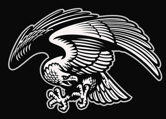 detailed style of eagle mascot