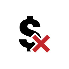 False dollar icon graphic design template illustration
