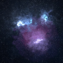 Fototapeta na wymiar Night sky with stars and nebula