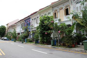 Fototapeta na wymiar street (joo chiat terrace) in singapore 