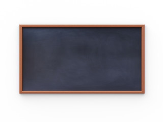 Empty black board (chalkboard) isolated on white - 3D rendering