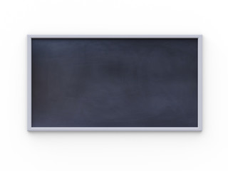 Empty black board (chalkboard) isolated on white - 3D rendering