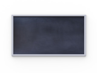 Fototapeta premium Empty black board (chalkboard) isolated on white - 3D rendering