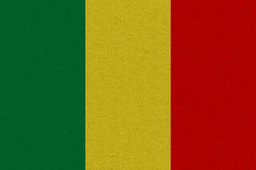 Mali flag painted on paper
