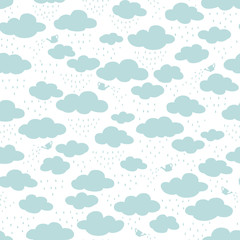 Pretty pattern illustration material of the rain cloud,