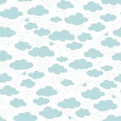 Selbstklebende Fototapeten Pretty pattern illustration material of the rain cloud, © daicokuebisu