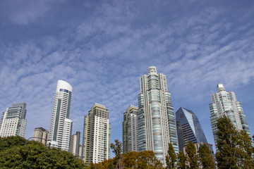 Fototapeta na wymiar Skyscrapers in downtown Buenos Aires