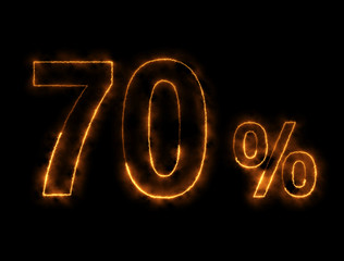 70% number Burning wire, Lightning effect