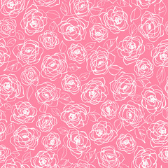 Abstract, pretty be flower seamless pattern