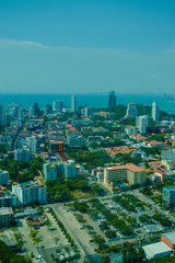 Naklejka premium aerial view of city