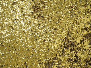 background of gold shiny sequins