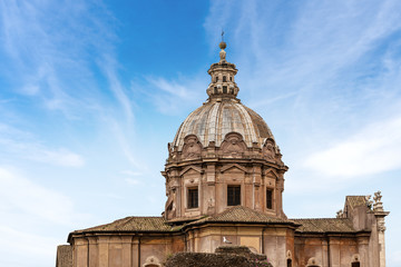 Fototapeta na wymiar Church of Saints Luca and Martina - Rome Italy