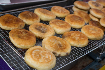 Korean sweet pancake, and popular street food(Hotteok)