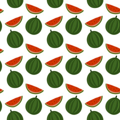 Hand drawn watermelon vector seamless patter