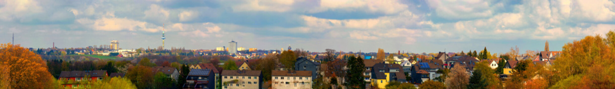 Panoramic view of the city of Velbert
