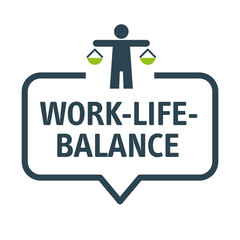 Sprechblase Work-Life-Balance Vektor illustration
