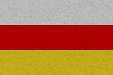 south ossetia flag painted on paper