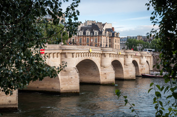 Fototapeta premium The famous Pont Neuf and the river Seine in Paris