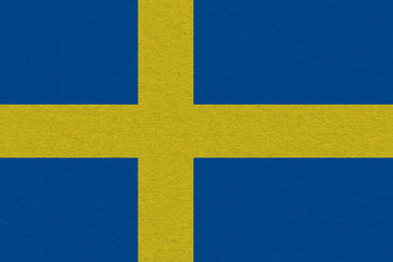 Obraz premium Sweden flag painted on paper