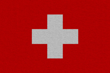 Fototapeta premium Switzerland flag painted on paper