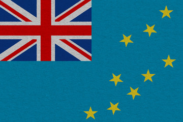 Tuvalu flag painted on paper