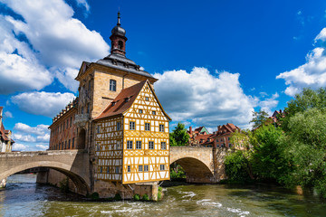 Old Town Hall of Bamberg in Bavaria Germany.