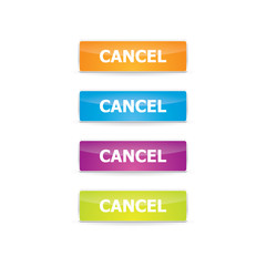Simple Modern Cancel Buttons Vector