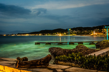 Night on Corfu island