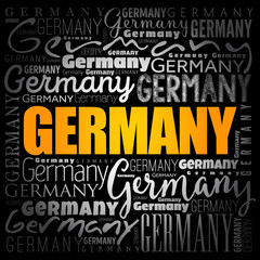 Germany wallpaper word cloud, travel concept background
