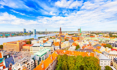 Fototapeta na wymiar Riga city view, Latvia