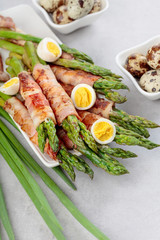Asparagus with bacon.