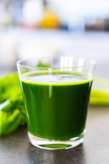 Smoothie with vegetables and fruits