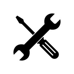Repair icon. Wrench and screwdriver icon. Settings vector icon. maintenance